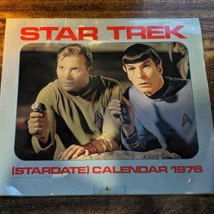 1976 STAR TREK Vintage Calender RARE STARDATE Wall Hanging Decor Gift